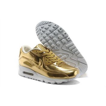 Nike Air Max 90 Womens Shoes Gold Hot On Sale Cheap